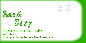 mark ditz business card