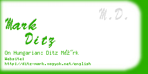 mark ditz business card